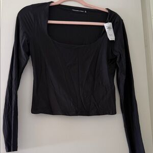 Abercrombie Black Long Sleeve Top